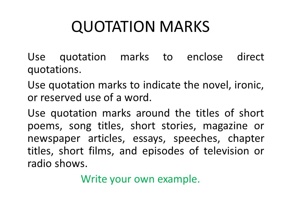 Names of television shows in essays